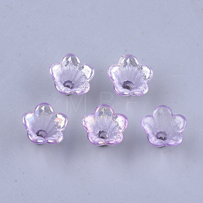 Transparent Acrylic Bead Caps TACR-T007-04E-1