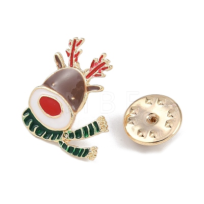 Christmas Alloy Enamel Pins AJEW-A056-05B-1