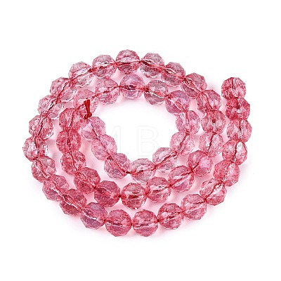 Crackle Transparent Glass Beads Strands GLAA-Q108-02A-10-1