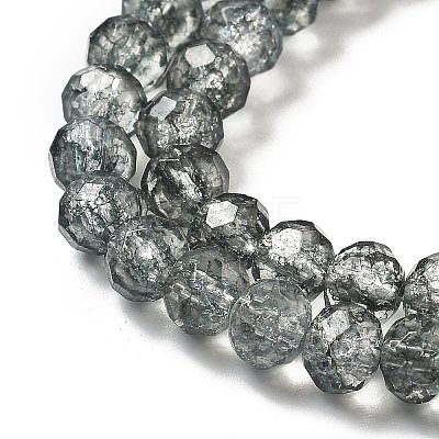 Crack Glass Beads Strands GLAA-M049-01F-1