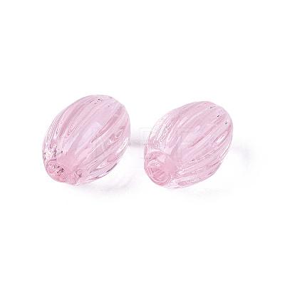 Handmade Ribbed Lampwork Beads LAMP-N042-01A-1