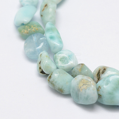 Natural Larimar Beads Strands X-G-F521-35-1