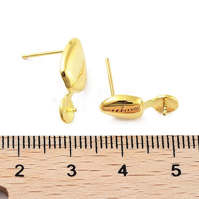 925 Sterling Silver Stud Earrings Findings EJEW-B038-10G-1