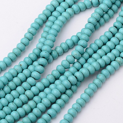 Synthetic Turquoise Beads Strands TURQ-G109-6x4mm-06-1