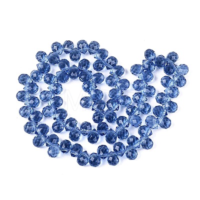 Transparent Glass Beads Strands GLAA-Q116-01A-B14-1