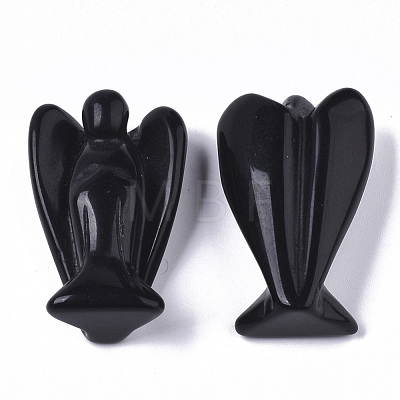 Natural Obsidian Angel Decor Healing Stones G-R473-03-1