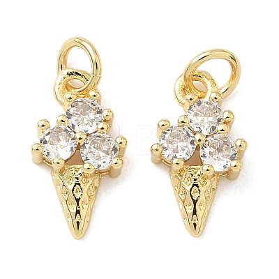 Brass Micro Pave Cubic Zirconia Pendants KK-Z120-44G-1