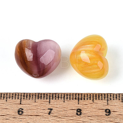Opaque Imitation Cat Eye Resin Beads RESI-T060-38M-1