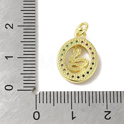 Real 18K Gold Plated Brass Pave Cubic Zirconia Pendants KK-M283-03C-G-1