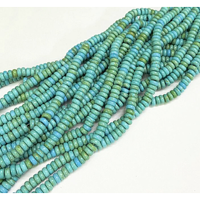 Synthetic Turquoise Beads Strands TURQ-G109-6x3mm-06-1