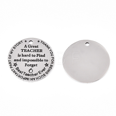 Non-Tarnish 201 Stainless Steel Pendants STAS-T064-38P-2-1