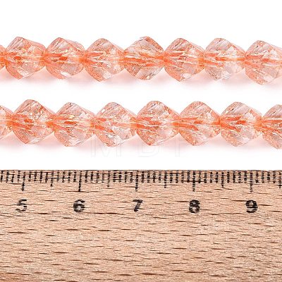 Crackle Transparent Glass Beads Strands GLAA-N068-02A-09-1