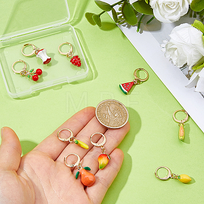 9Pcs Alloy Enamel Shoes Charms HJEW-FH00305-1