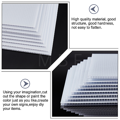 AHADERMAKER 8 Sheets Plastic Corrugated Cardboard Sheets Pads DIY-GA0003-07B-1