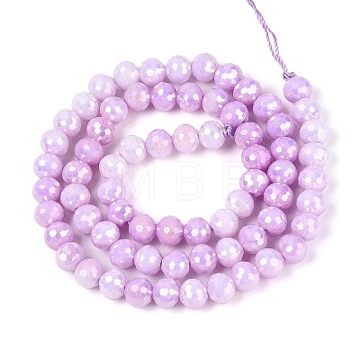 Anti-Tarnish Electroplate Glass Beads Strands GLAA-N056-6mm-03-1