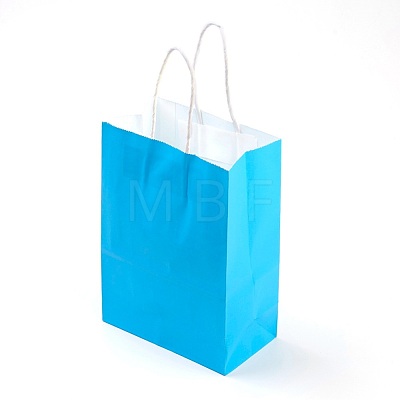 Pure Color Kraft Paper Bags AJEW-G020-D-01-1