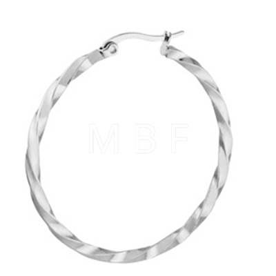 Titanium Steel Hoop Earrings STAS-TAC0001-11B-P-1