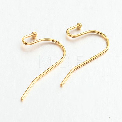 Brass Earring Hooks for Earring Designs KK-M142-01-RS-1