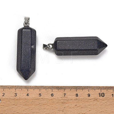 Synthetic Blue Goldstone Pendants GG-CBAA0EE-02P-17-1