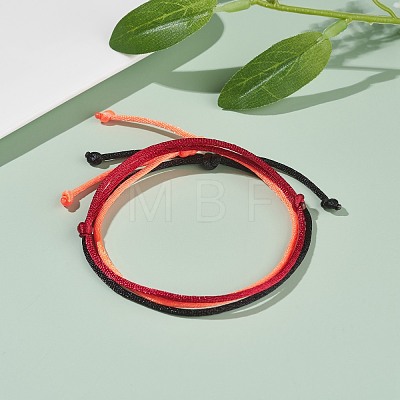 Simple Nylon Cord Bracelets Set BJEW-JB07376-02-1