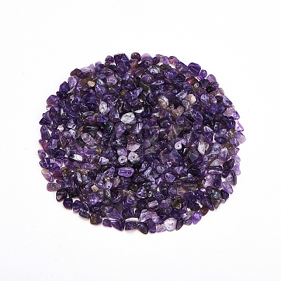 Natural Amethyst Chip Beads G-CJ0001-23-1