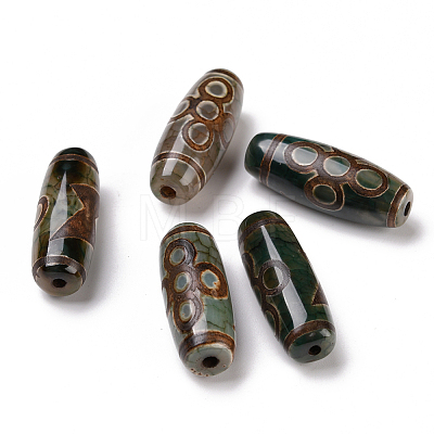 Tibetan Style dZi Beads X-TDZI-E004-11-1