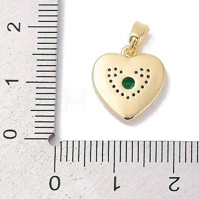 Brass Micro Pave Cubic Zirconia Pendants KK-Q030-02A-G-1