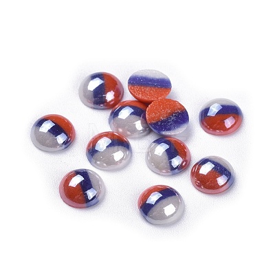 Opaque Glass Cabochons X-GGLA-S038-12F-8mm-1