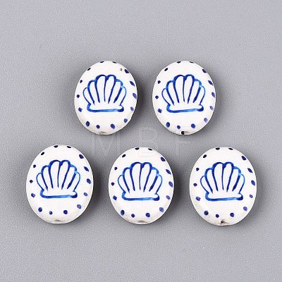 Handmade Porcelain Beads X-PORC-Q005-12E-1
