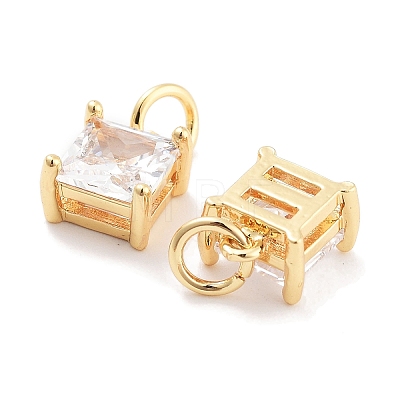 Brass Glass Pendants X-KK-P271-22G-1