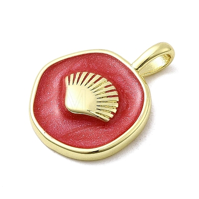Brass Enamel Pendants KK-P338-08G-01-1