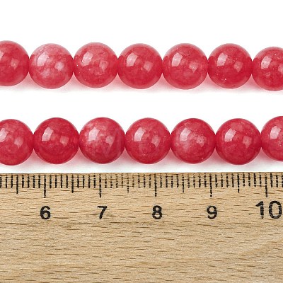 Natural White Jade Imitation Rhodonite Beads Strands X-G-I299-F15-8mm-1