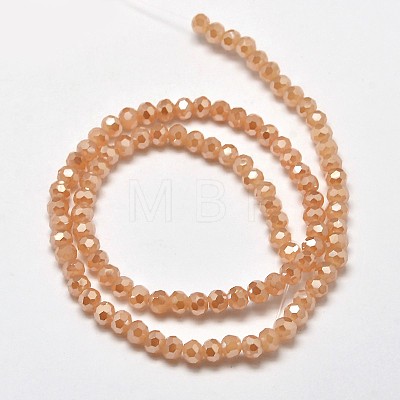 Faceted Round Full Rainbow Plated Imitation Jade Electroplate Glass Beads Strands X-EGLA-J130-FR10-1