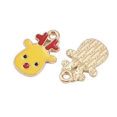 Christmas Alloy Enamel Pendants FIND-I067-02KCG-02A-1