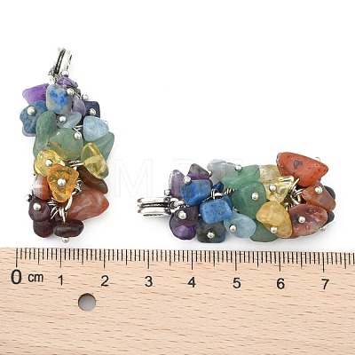 Natural Gemstone Pendants PALLOY-JF00188-01-1
