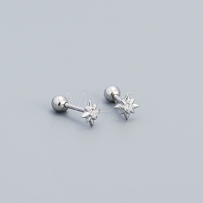 Star 925 Sterling Silver Pave Cubic Zirconia Cartilage Earrings FS-WG250FB-01-1