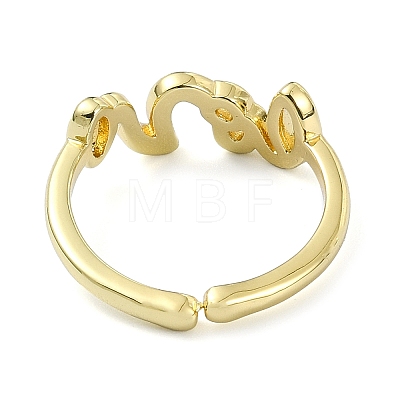 Brass Open Cuff Rings RJEW-B051-34G-1