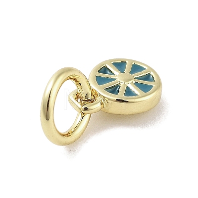 Rack Plating Brass Enamel Charms KK-M293-38G-01-1