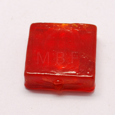 Handmade Silver Foil Lampwork Beads FOIL-S006-20x20mm-01-1
