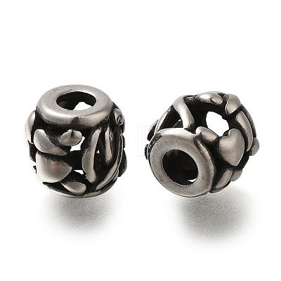 304 Stainless Steel European Beads STAS-D191-05H-AS-1