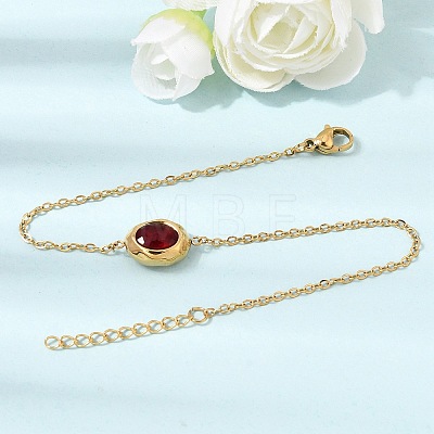 304 Stainless Steel & Cubic Zirconia Stud Earrings & Pendant Necklaces & Link Bracelets Sets SA-CBADCF0-02G-1