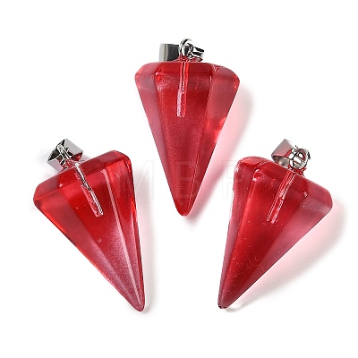 Spray Painted Glass Pendants GLAA-Z007-03H-1