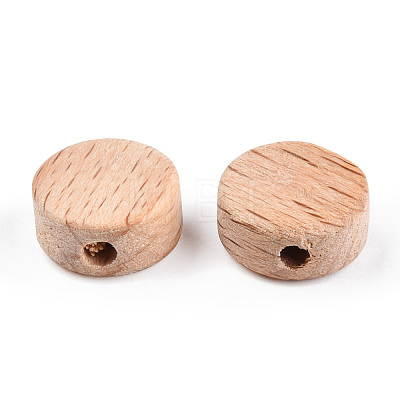Beech Wood Beads WOOD-N015-03-1