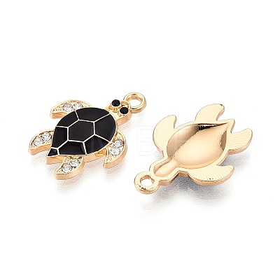 Alloy Rhinestone and Enamel Pendants PALLOY-T092-40G-05-1