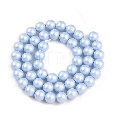 Baking Painted Pearlized Glass Pearl Bead Strands HY-N002-8mm-C04-1