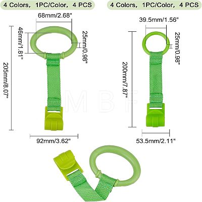 SUPERFINDINGS 8Pcs 8 Style Plastic Play Bed Pull Ring AJEW-FH0001-94-1