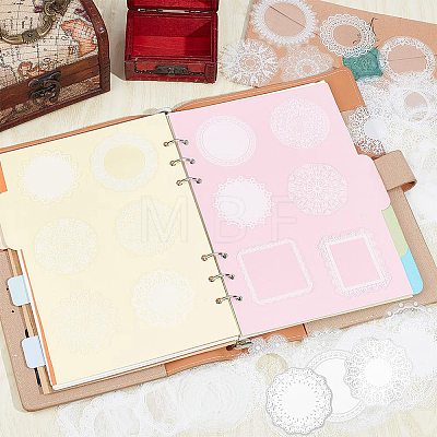 5 Sets 5 Styles PET Waterproof Hollow Lace Decorative Stickers DIY-CP0008-72-1