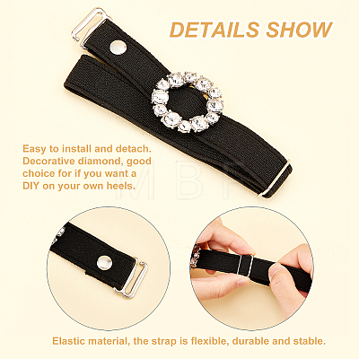 Adjustable Polyester High Heel Shoe Strap AJEW-WH0277-71-1