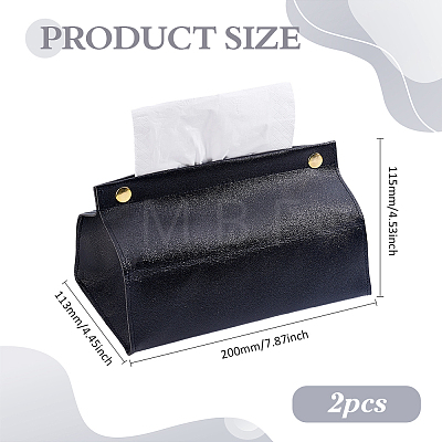 PU Leather Tissue Box AJEW-WH0816-558B-1