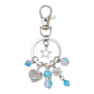 Alloy & Glass Keychains KEYC-YW00303-02-1